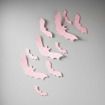 Halloween Pink Bats Set of 10