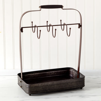 Coffee Station Mug Rack with Tray