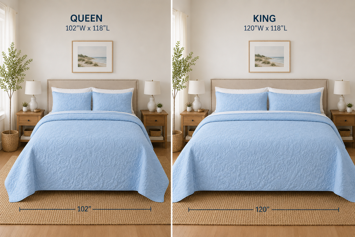 Quilted Shell Bedspread Ensemble