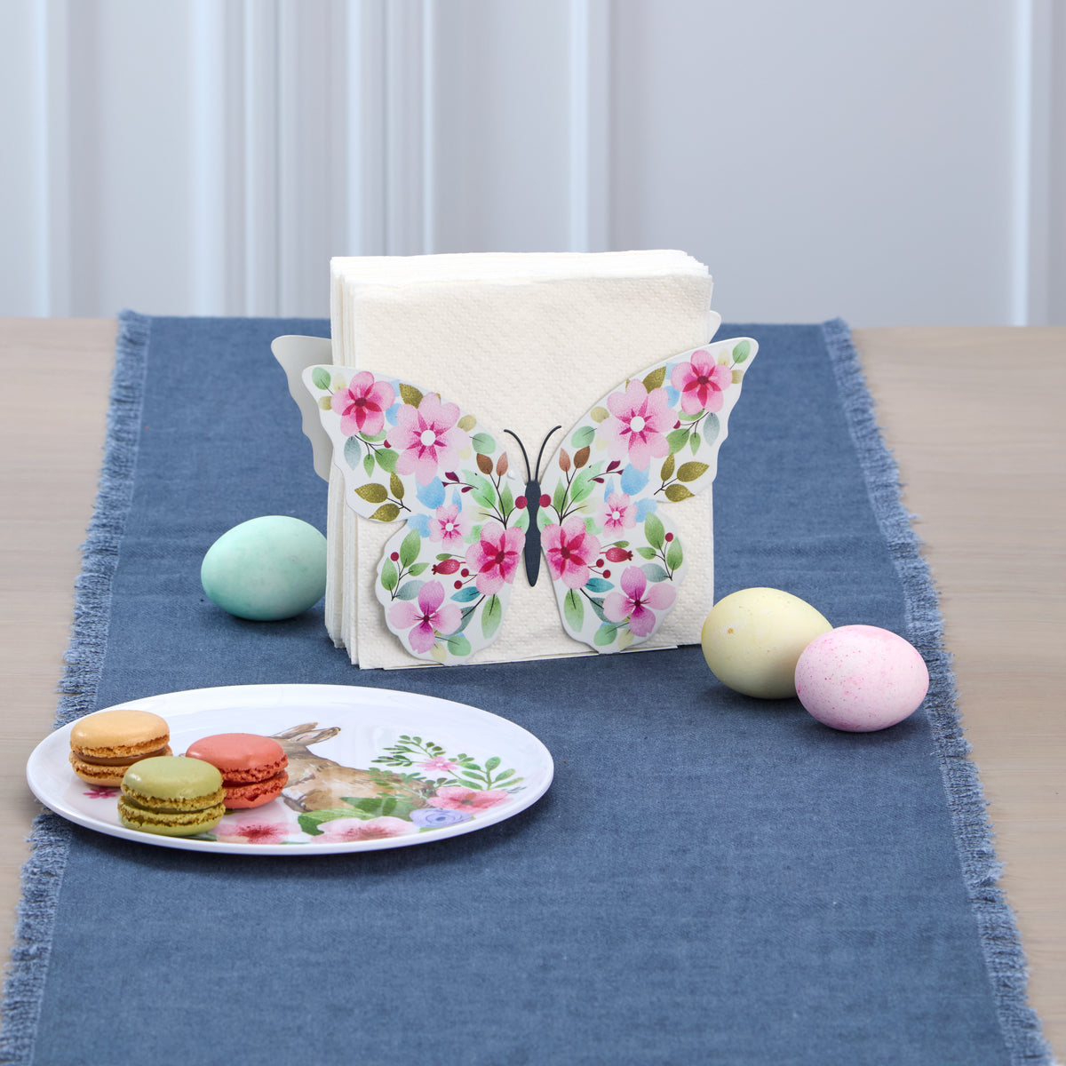 Floral Easter Tableware - Salad Plates, Serving Platters, Napkin Holder