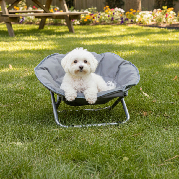 Pet Moon Chair Bed Foldable Indoor Outdoor Elevated Adjustable Height