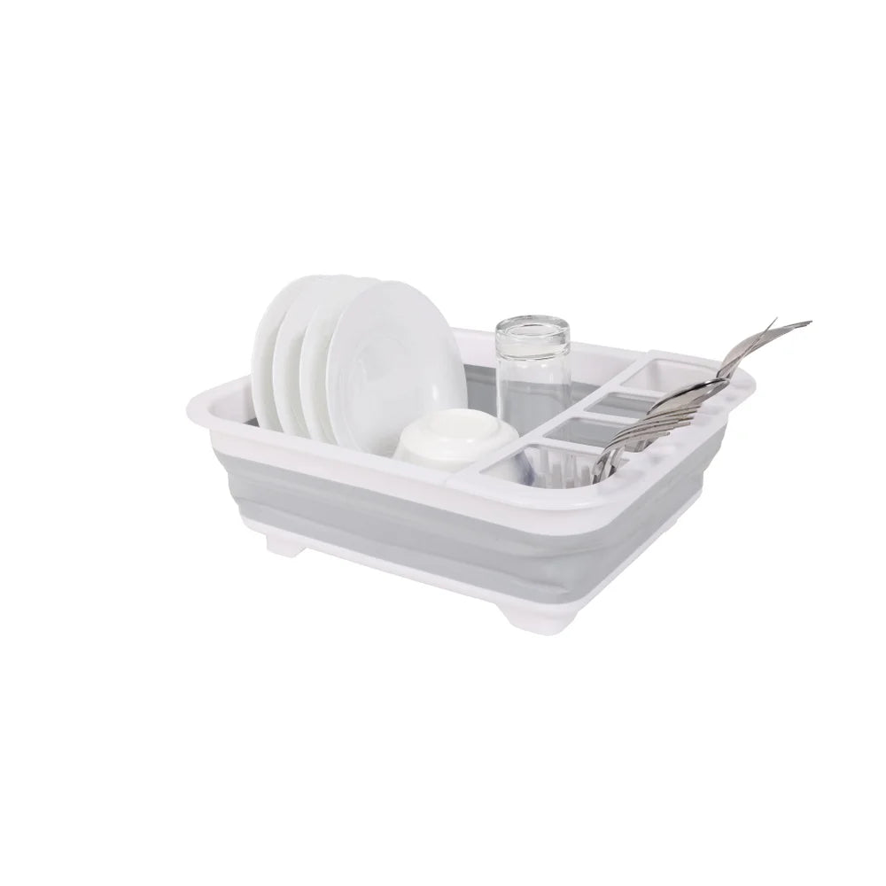 Collapsible Plastic Dish Rack - 3 Colors