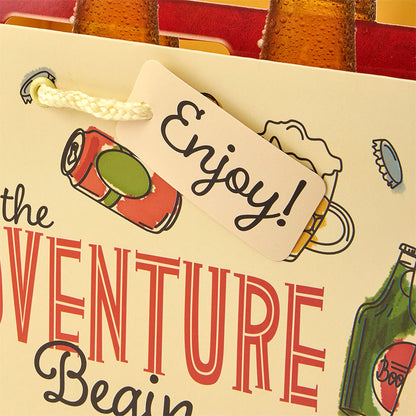 Beer Bottle Gift Bag Set - 3-Pk.