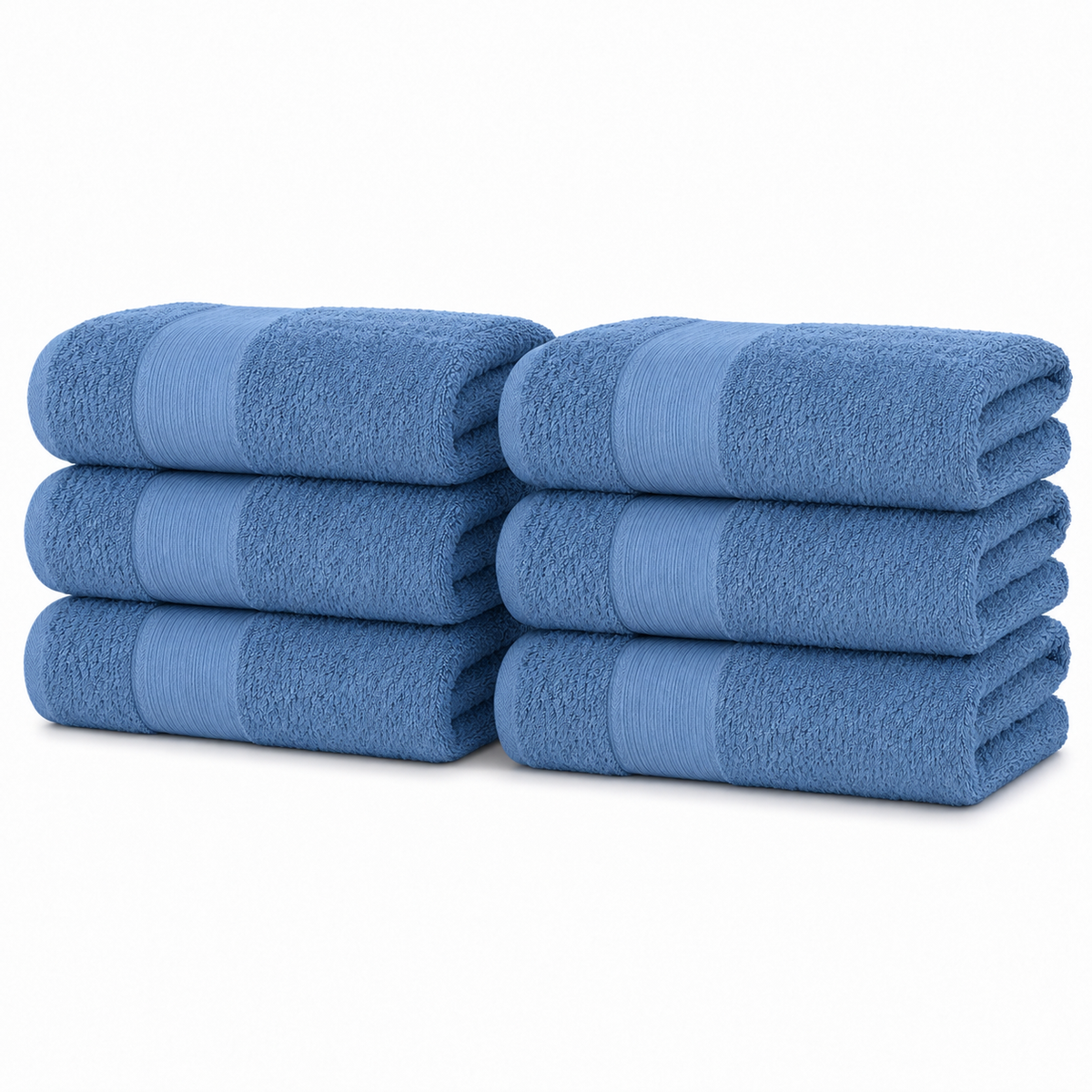 6-Pack 100% Cotton Bath Towel Set – 27 X 52 Inch Soft, Absorbent & Quick-Dry Towels