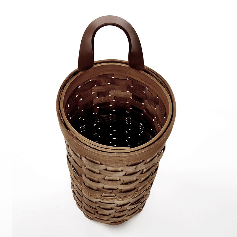 Decorative Grocery Plastic Bag Dispenser - Woven Design