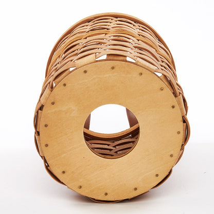 Decorative Grocery Plastic Bag Dispenser - Woven Design