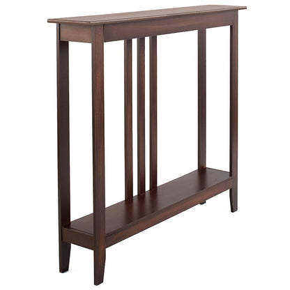 Narrow Entryway Wood Console Accent Table