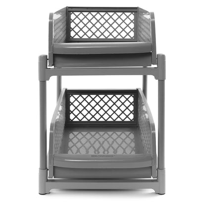 Plastic Sliding Drawer Cabinet Baskets for Kitchen or Bathroom