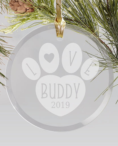 Personalized Glass Christmas Ornament