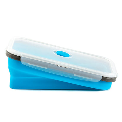 Collapsible Locking Lid Food Storage System Rectangle 8 pc Set