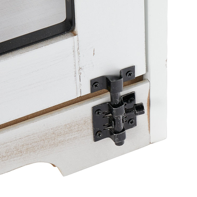 Rustic Sliding Barn Door Pet Crate#select-color_rustic-white