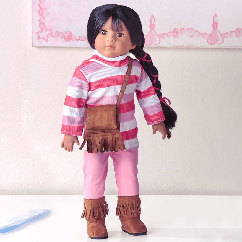 Life-Like Girl Doll With Casual Outfit, 18"