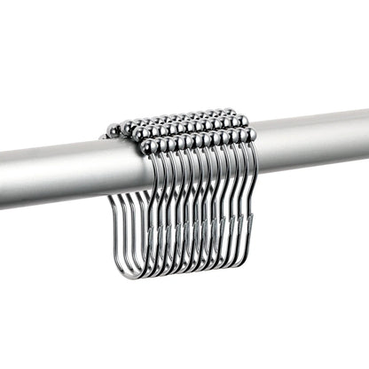 Set of 12 Rust Resistant Shower Curtain Hooks - 6 Designs!