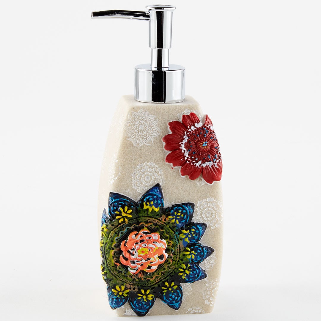 Floral Blossoms Toothbrush Holder or Soap/Lotion Pump
