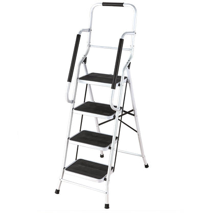 3 or 4 Step Folding Ladder with Handrails