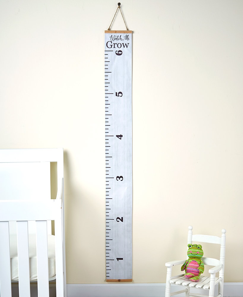 Growth Chart Hanging Wall Ruler Decor with Sentiment