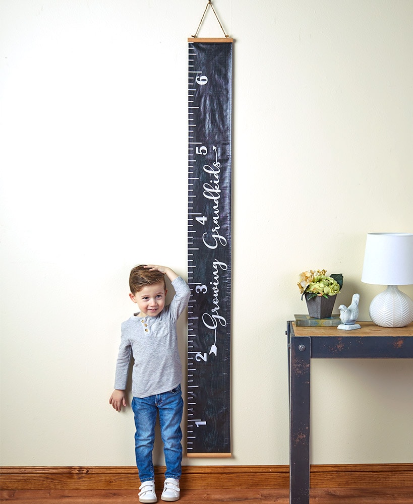 Growth Chart Hanging Wall Ruler Decor with Sentiment