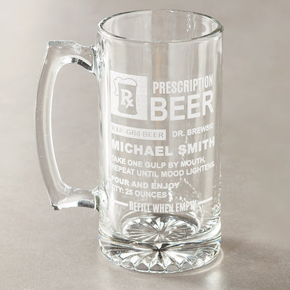 Personalized Prescription Beer Mug