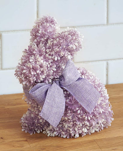 Easter Bunny Flower Figure - Blue, Pink, Or Purple