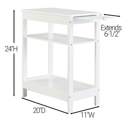 Side Table with Extension Shelf