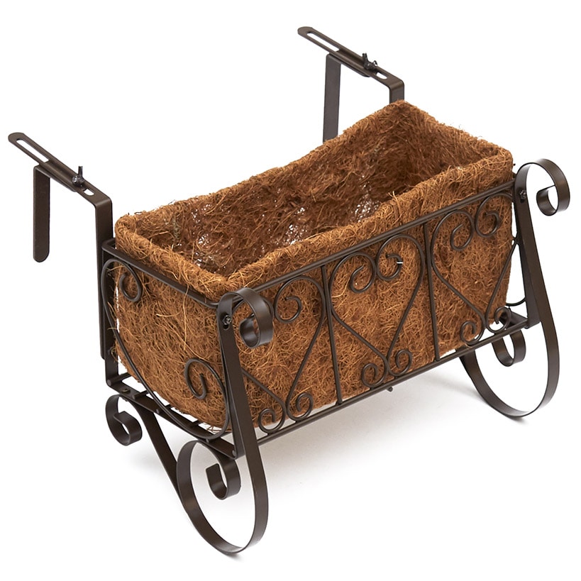 Decorative Fence and Rail Planters for Outdoor Flowers