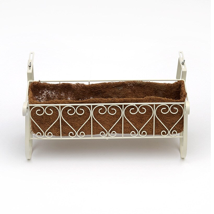 Decorative Fence and Rail Planters for Outdoor Flowers