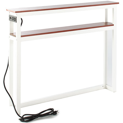 Behind-the-Sofa Long and Narrow Console Table with USB Port and Outlet