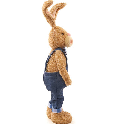 Easter Country Bunnies With Lighted Ears Or Blue Carrot Garland