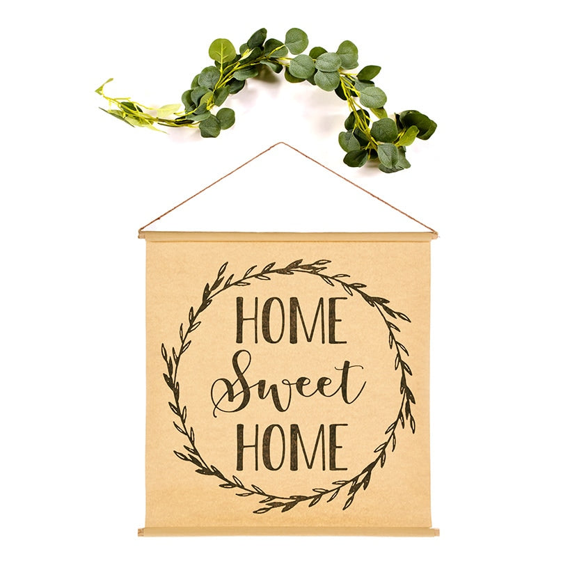 Farmhouse Paper Scroll Wall Hangings#select-wall-hanging_home-sweet-home