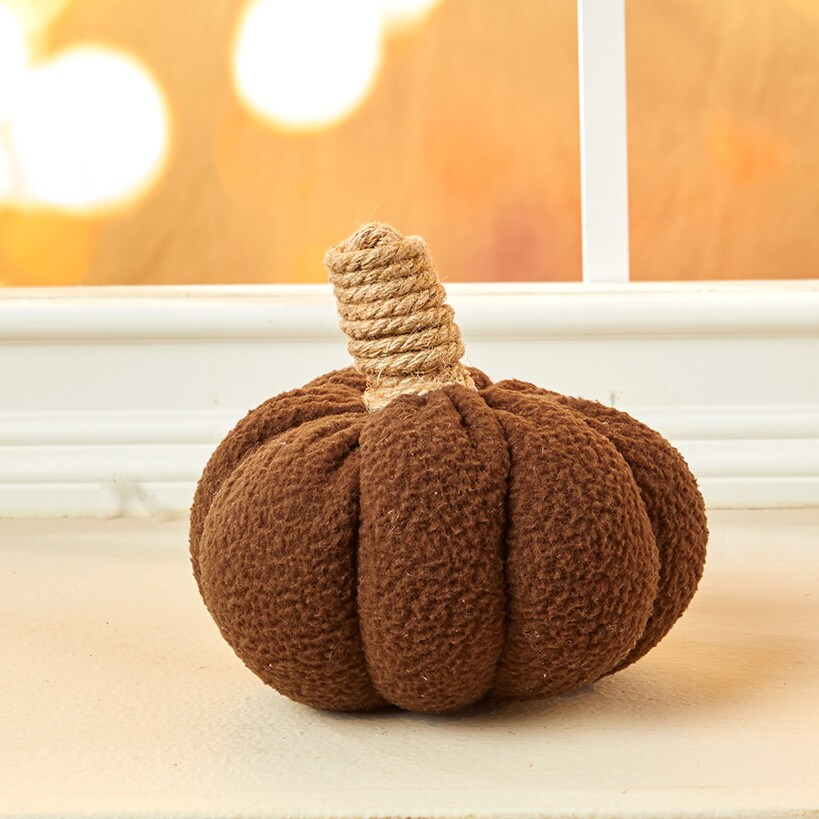 Sherpa Pumpkin-Shaped or Embroidered Autumn Accent Pillow#select-item_small-pumpkin