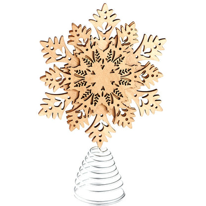 Winter Woodland Snowflake Christmas Tree Topper