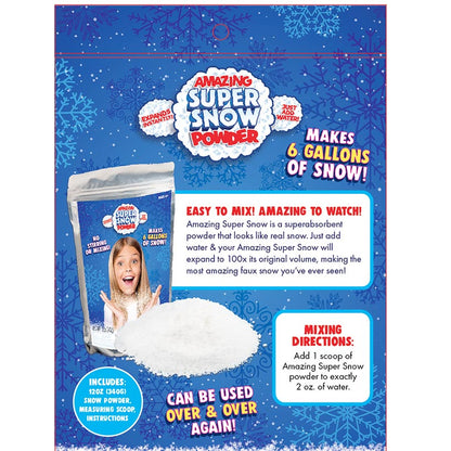 Amazing Super Snow Powder-Make Up to 6 Gallons of Snow Indoors or Outdoors
