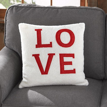 Sherpa Decorative Pillow with Sentiment