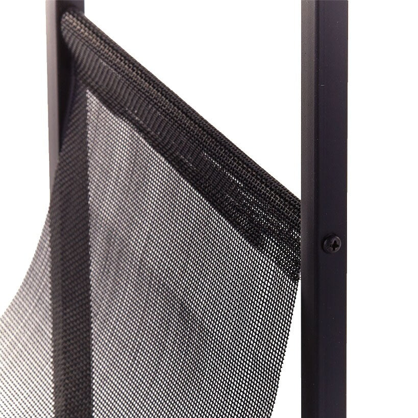 Industrial Side Table with Magazine Pouch