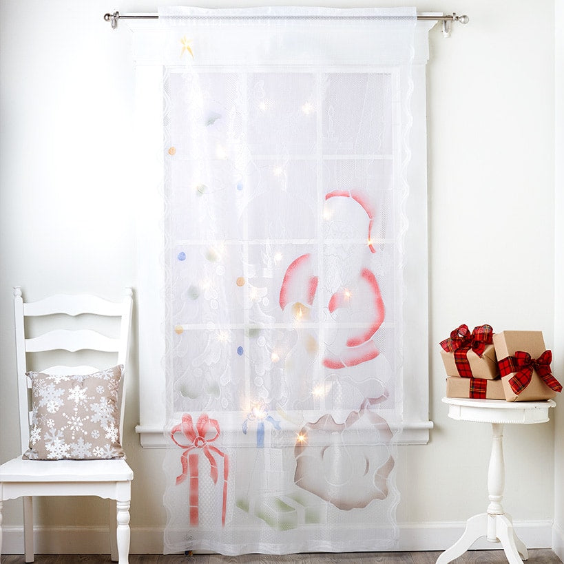 Pre-Lit Santa Window Panel