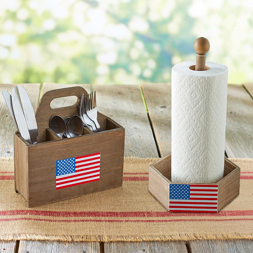 Wooden Americana Serving Collection