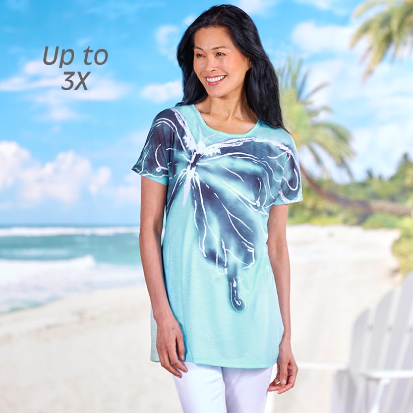 Graphic Print Tunic Top
