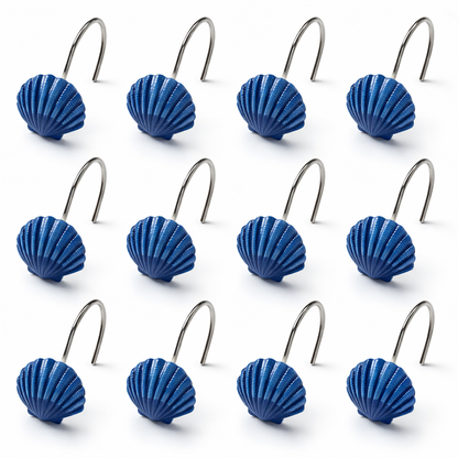 Seashell Shower Curtain or Shower Hooks Set of 12