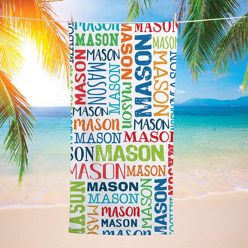 Personalized Name Beach Towels