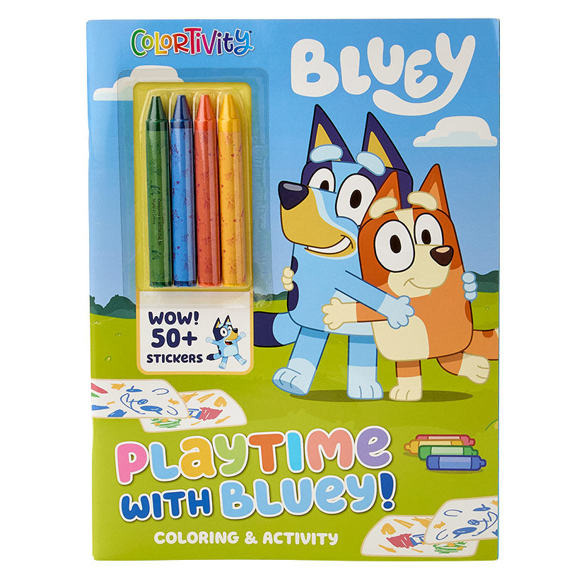 Bluey Activity 48 Page Soft Cover Books With Stickers Or 4 Crayons