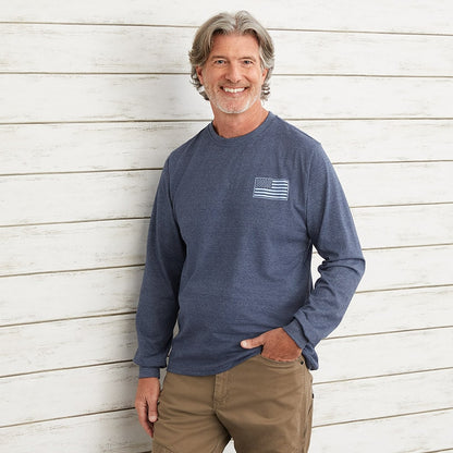 Men's Buckhorn River Americana Long Sleeve Graphic T-Shirt