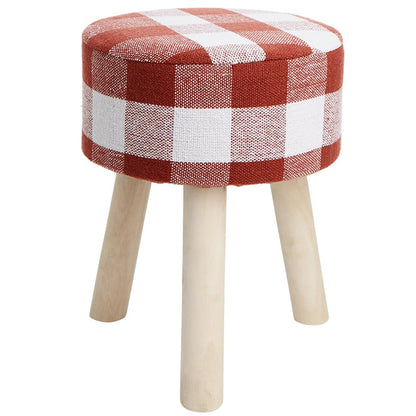 Buffalo Check Round Footstool Ottoman