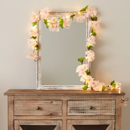 Lighted Cherry Blossom Garland, 2 Pc Branches, Table Tree, or 48" Tree