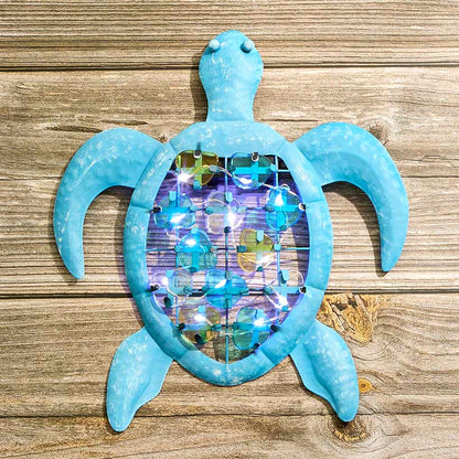 Lighted Outdoor Coastal Metal Wall Decor