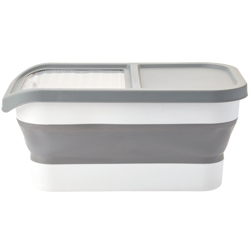 Dog Food Storage Container - Collapsible, 18LB Capacity, Sliding Lid