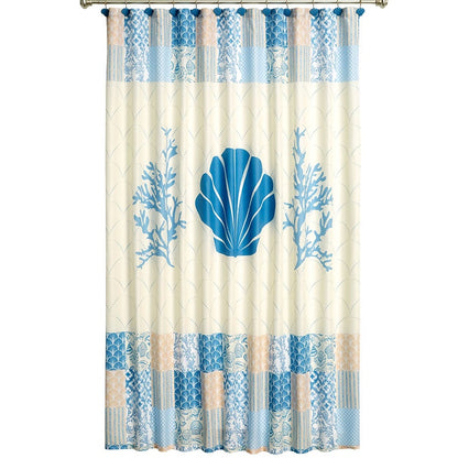 Coral Patch Shower Curtain, Bath Rug, Hand Towels, Valance, or Hooks