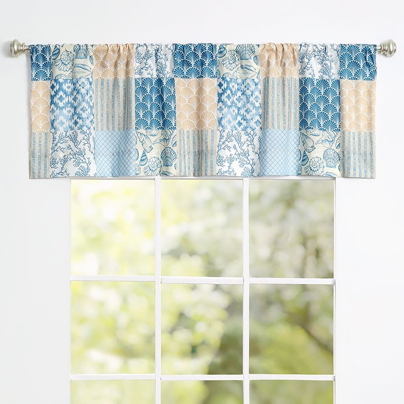 Coral Patch Shower Curtain, Bath Rug, Hand Towels, Valance, or Hooks
