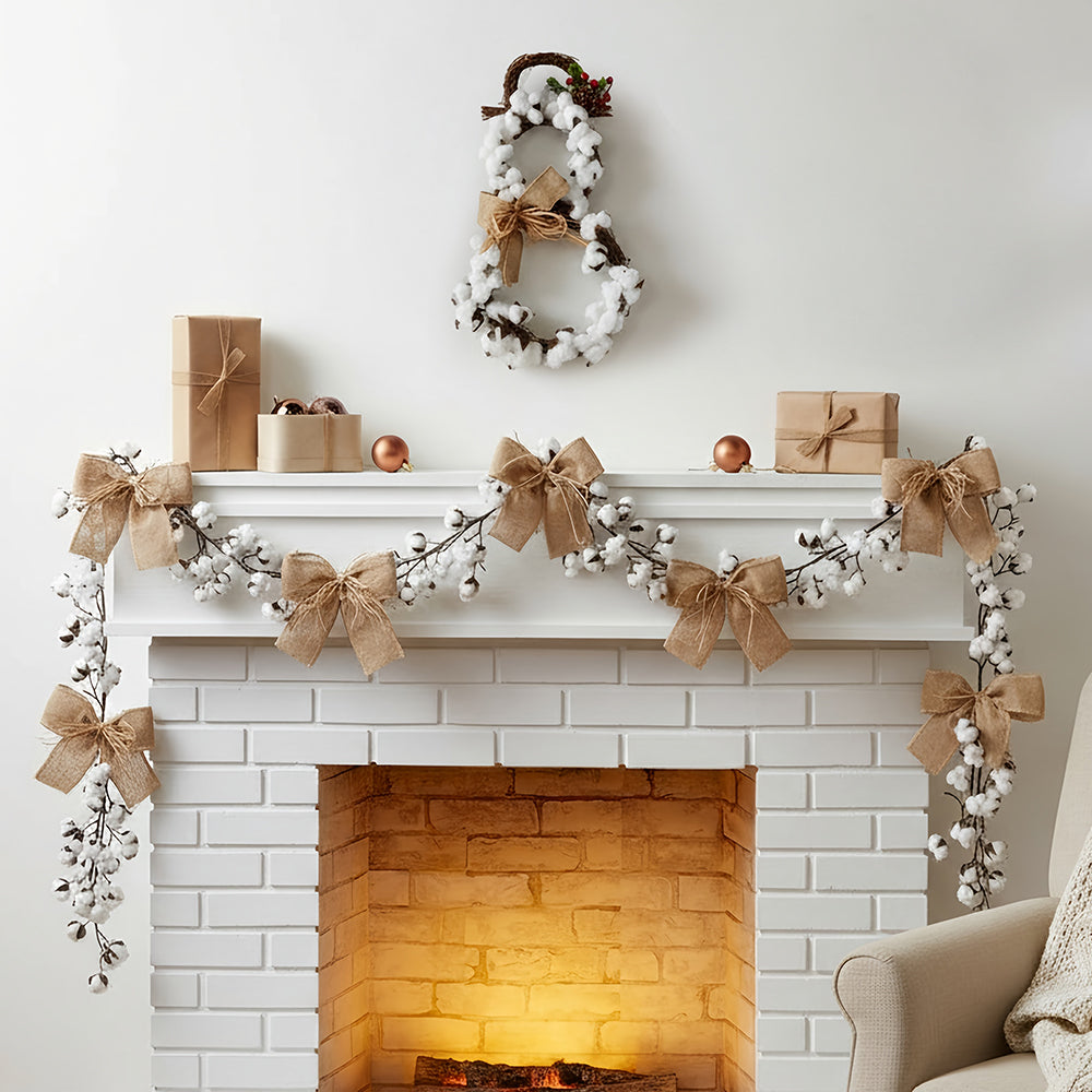 Country Cotton Boll Decor