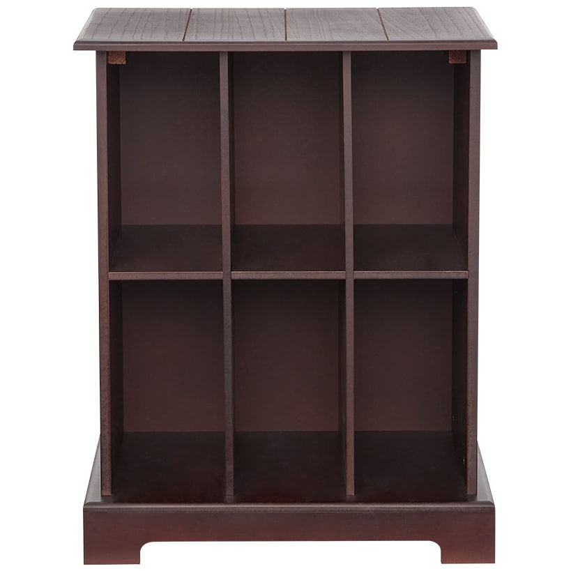 Square Country Style Accent Table with Storage 19"W x 15"D x 24"H#select-color_walnut