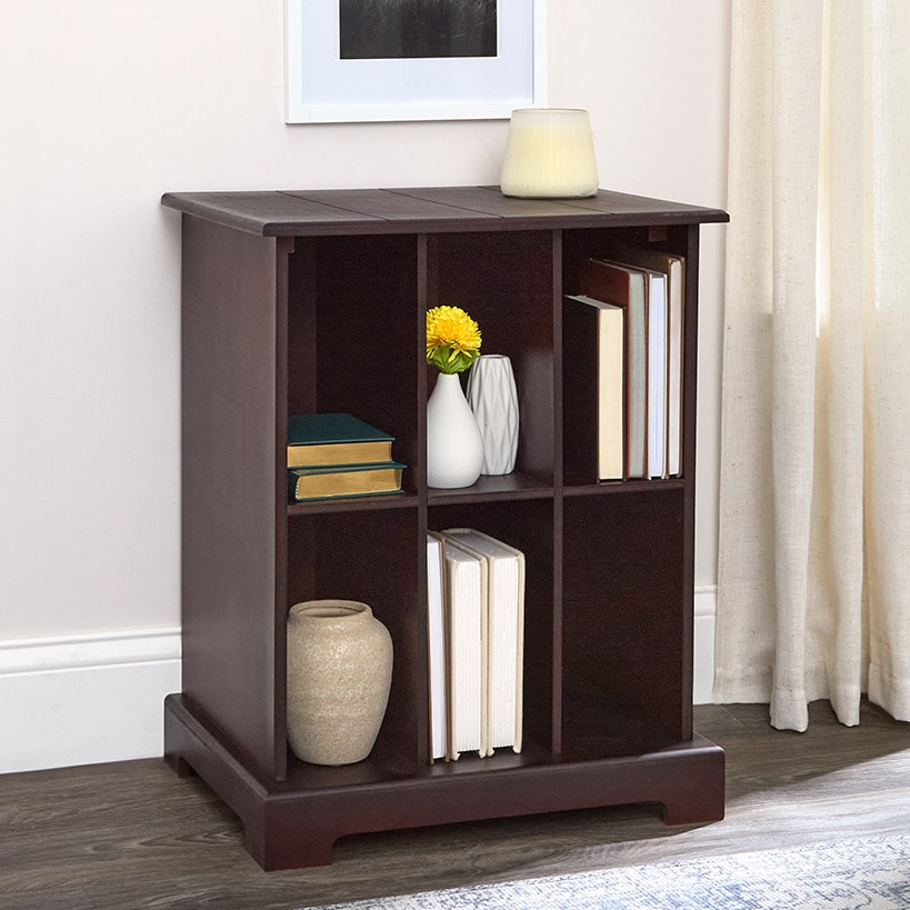 Square Country Style Accent Table with Storage 19"W x 15"D x 24"H#select-color_walnut